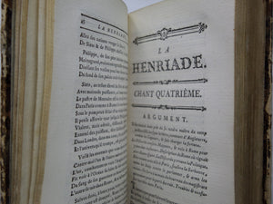 LA HENRIADE & LA PUCELLE D'ORLEANS BY VOLTAIRE 1772-1778 FINE MINIATURE BINDING