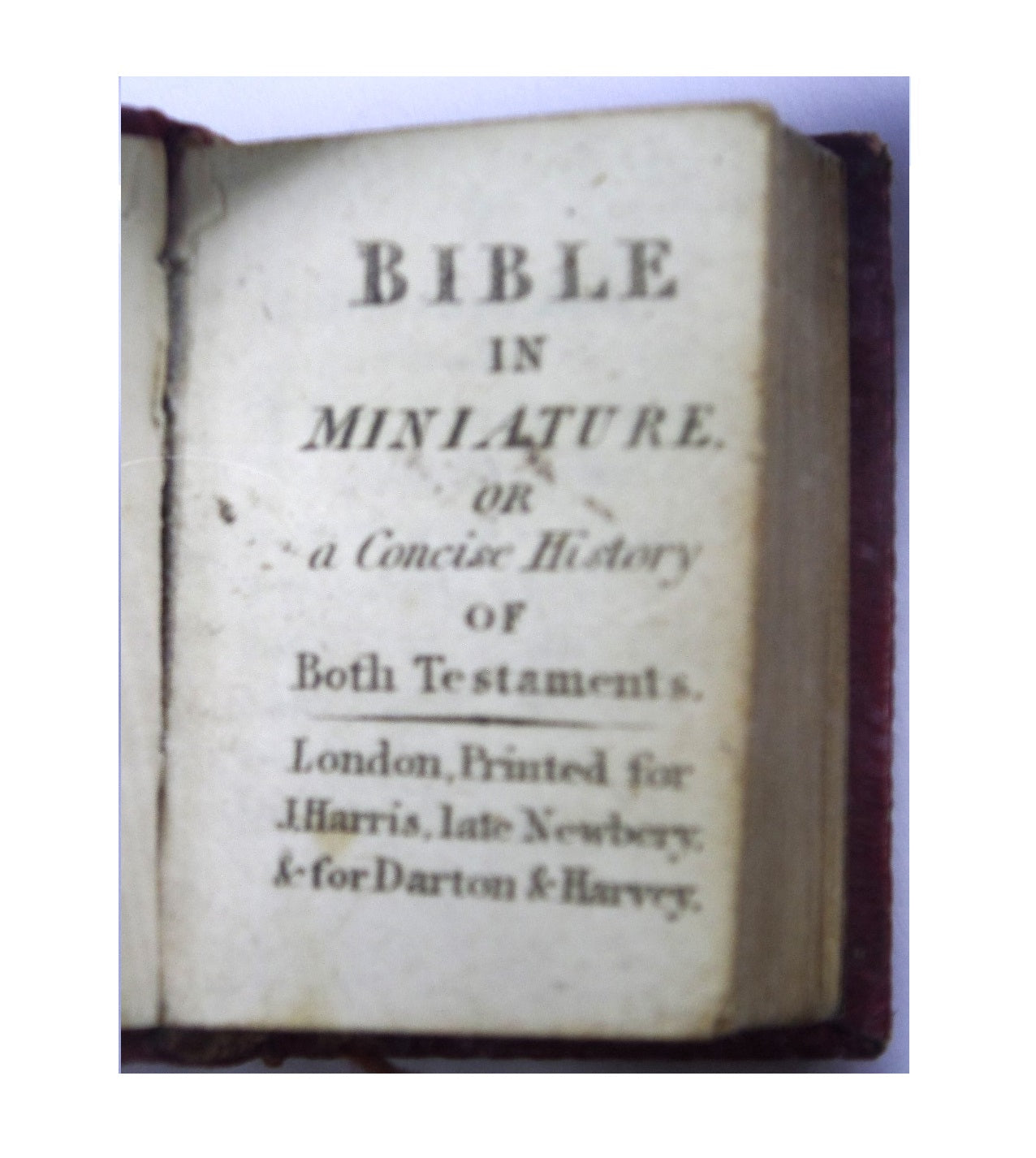 BIBLE IN MINIATURE OR A CONCISE HISTORY OF BOTH TESTAMENTS 1790 FINE BINDING