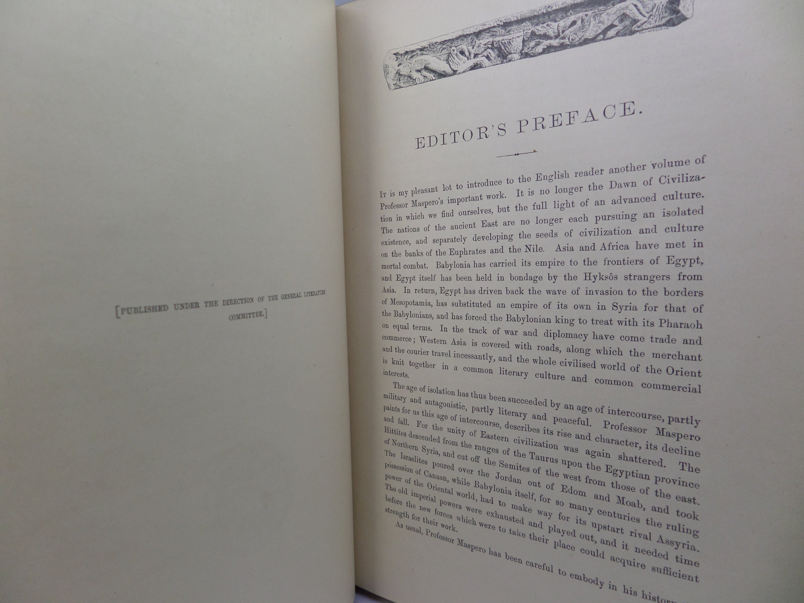 THE STRUGGLE OF EGYPT, SYRIA & ASSYRIA 1896 G MASPERO FIRST EDITION FINE BINDING