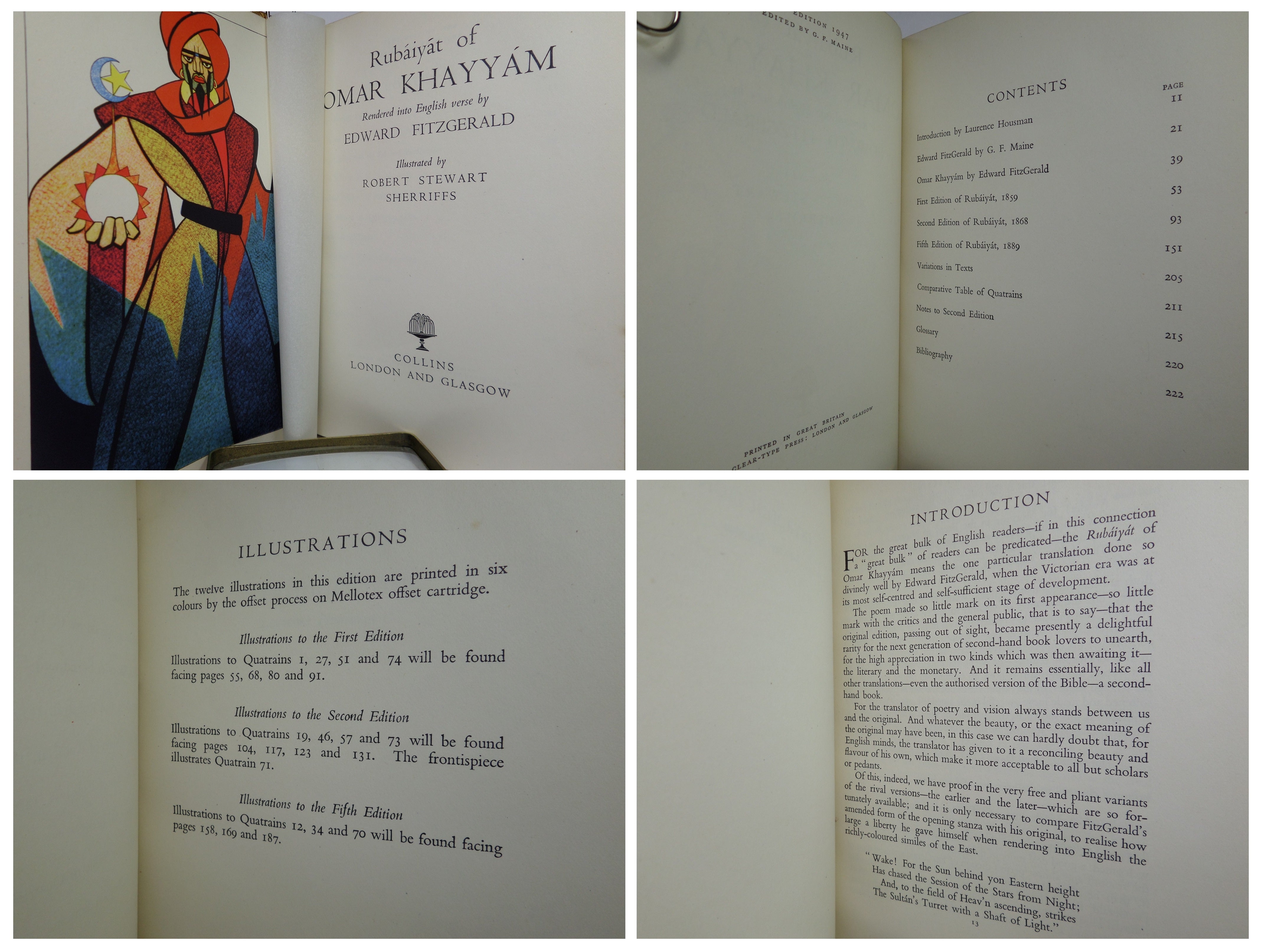 THE RUBAIYAT OF OMAR KHAYYAM 1947 FINE MOROCCO BINDING BY BAYNTUN RIVIERE