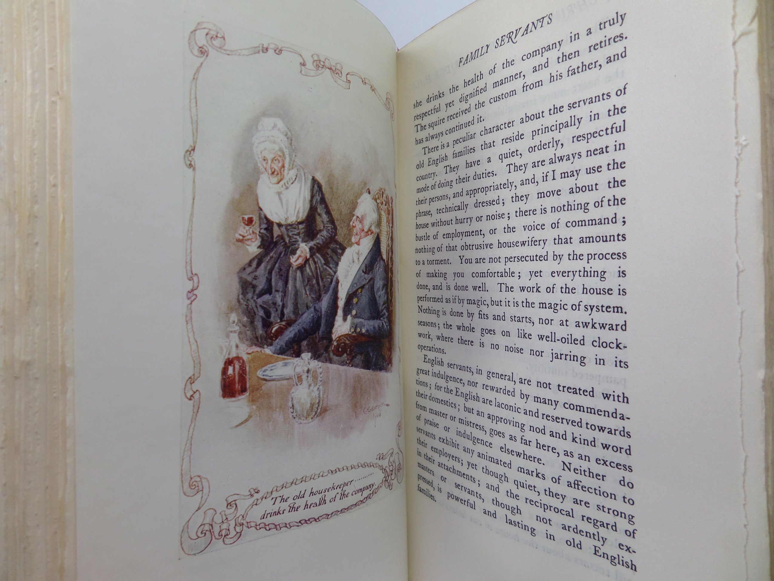 THE KEEPING OF CHRISTMAS AT BRACEBRIDGE HALL 1906 WASHINGTON IRVING, FULL VELLUM