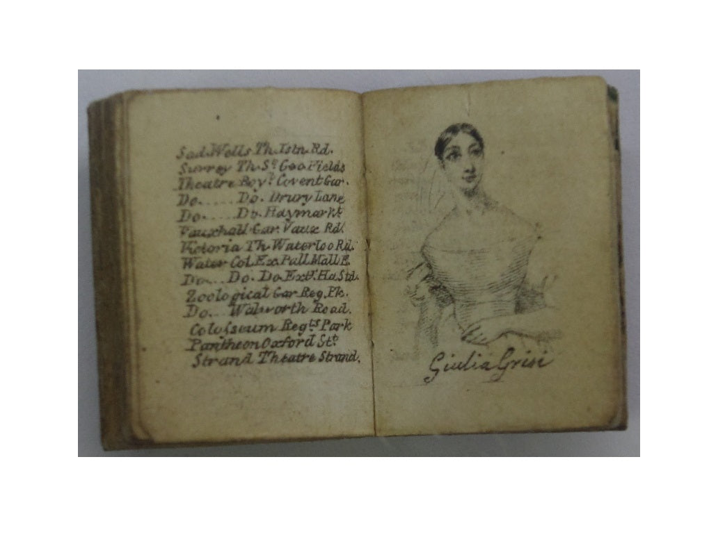 MINIATURE BOOK - THE ENGLISH BIJOU ALMANAC FOR 1838 - FINE LEATHER BINDING