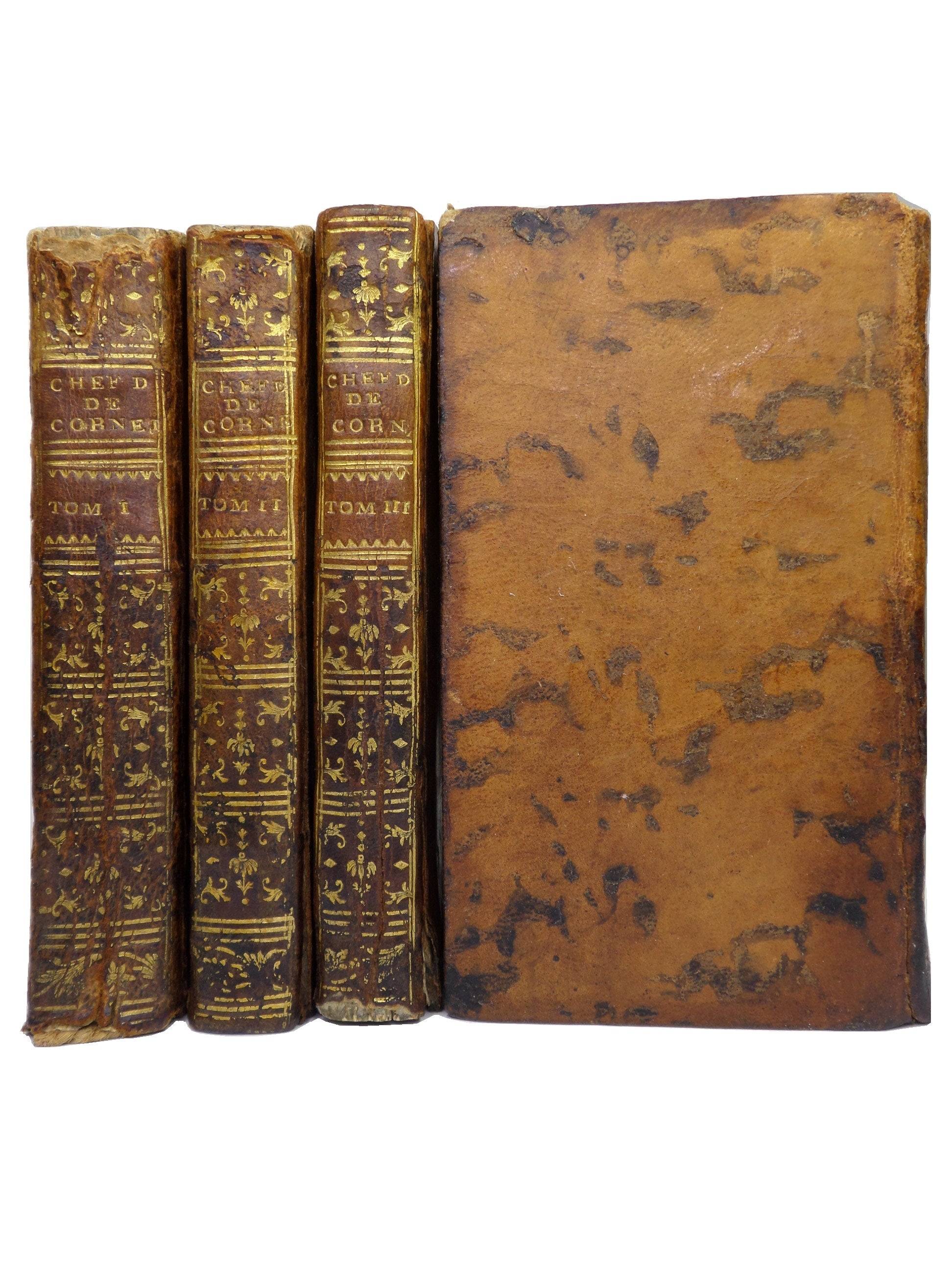 LES CHEF-D'OEUVRES DRAMATIQUES DE MESSIEURS CORNEILLE 1773 LEATHER-BOUND SET