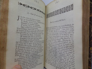 FABLES AND TALES FROM LA FONTAINE IN FRENCH AND ENGLISH 1734 FIRST EDITION