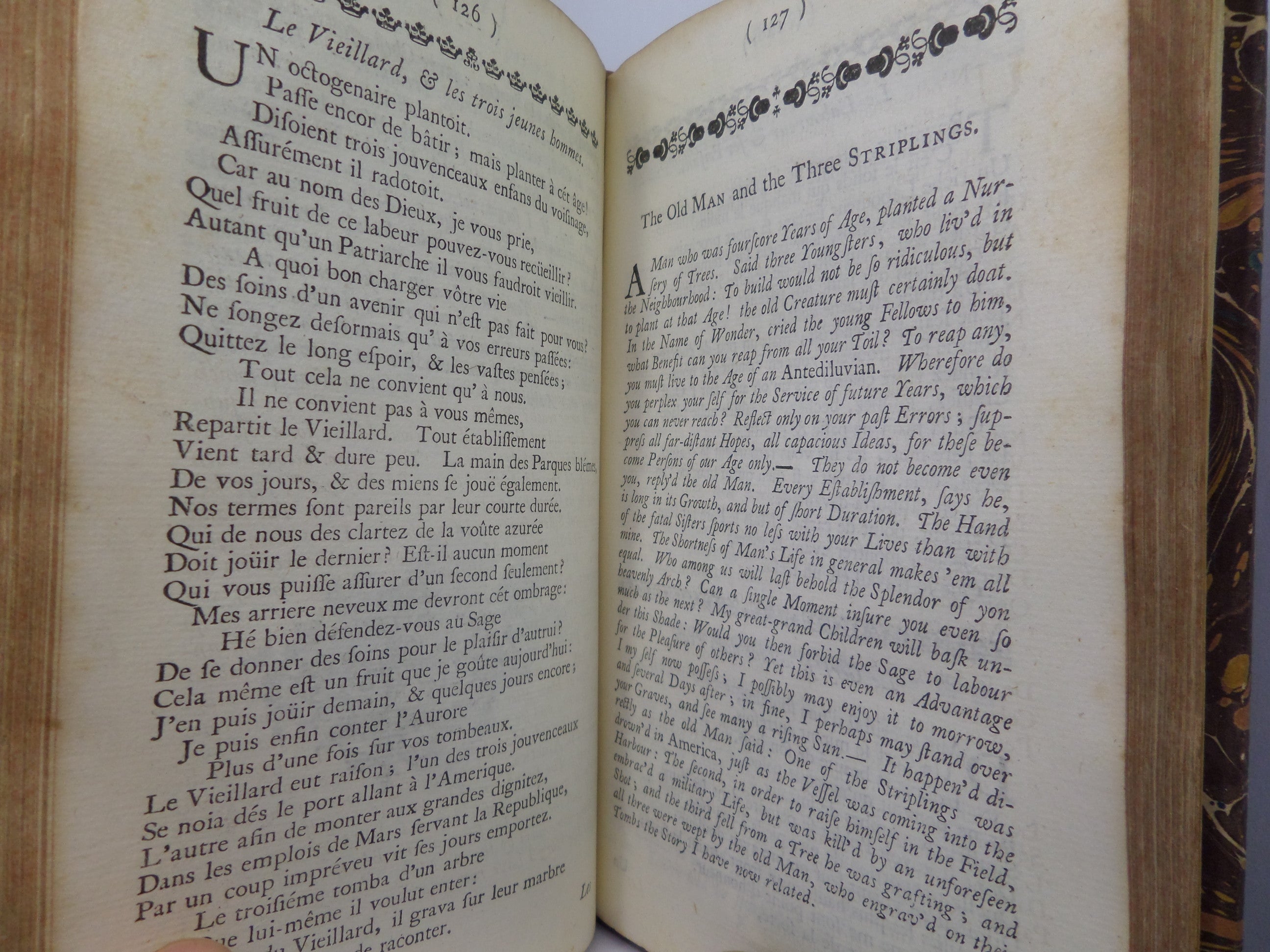 FABLES AND TALES FROM LA FONTAINE IN FRENCH AND ENGLISH 1734 FIRST EDITION