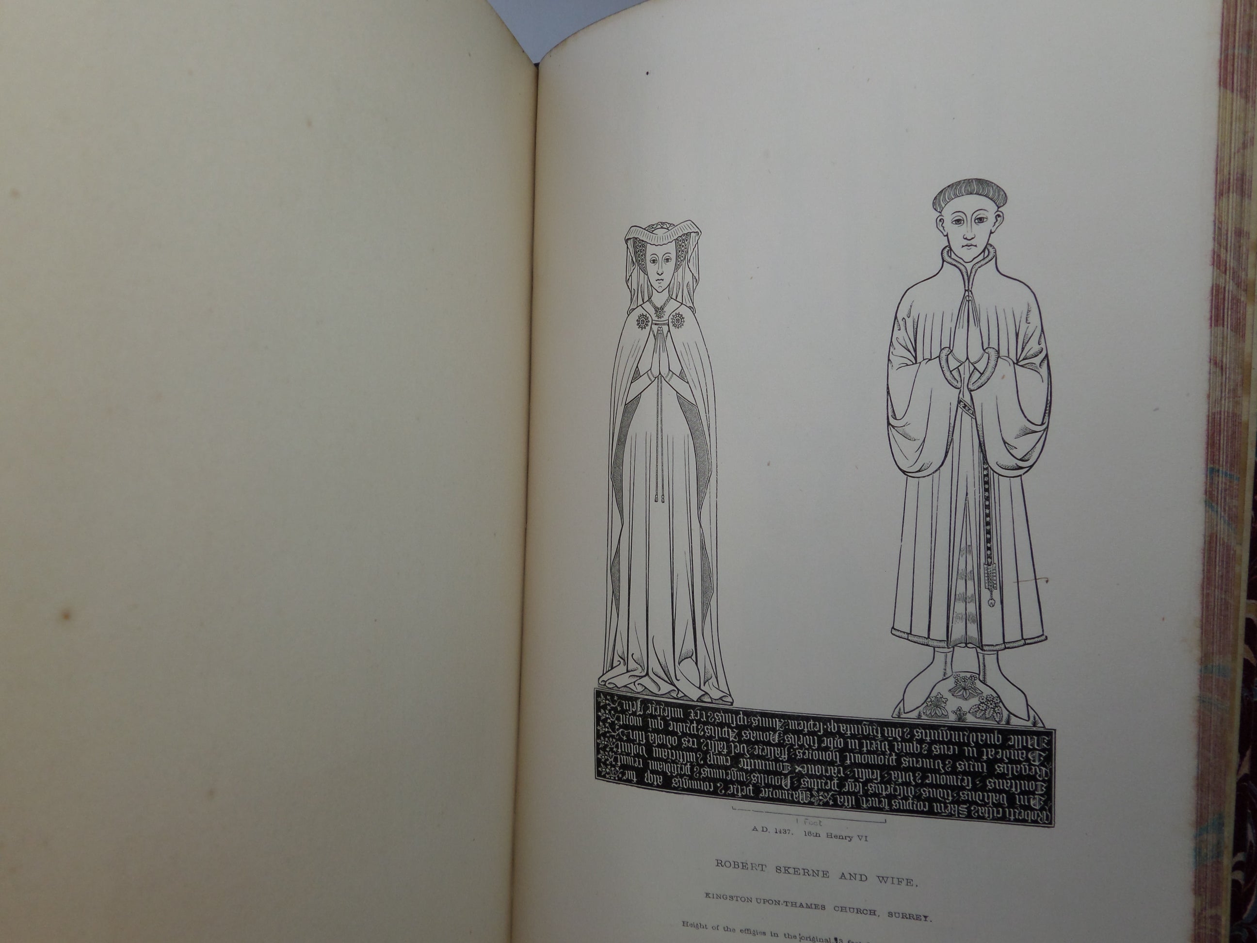 THE MONUMENTAL BRASSES OF ENGLAND BY CHARLES BOUTELL 1849 FINE LEATHER BINDING