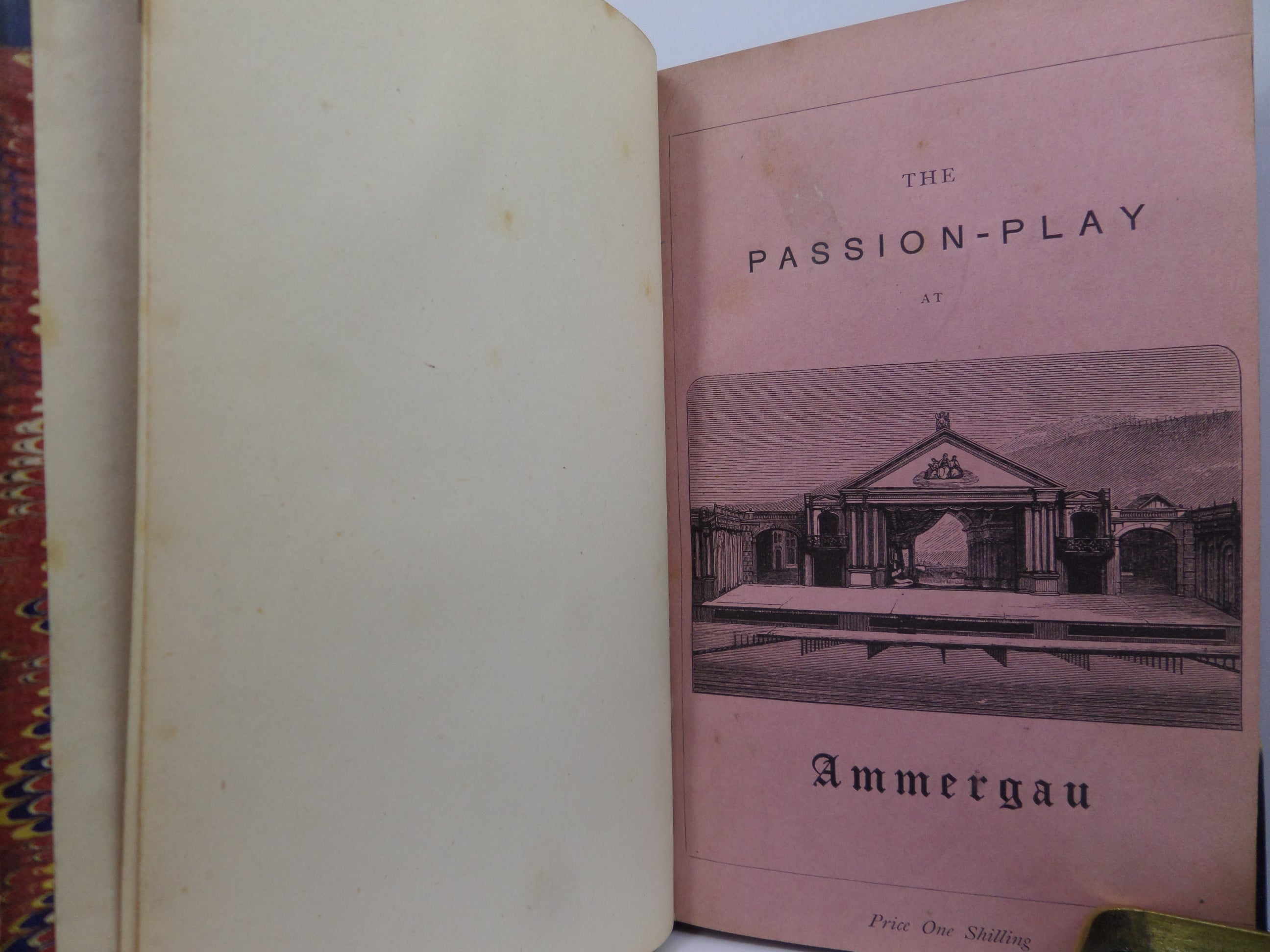 19TH CENTURY PAMPHLETS - PASSION-PLAY IN THE HIGHLANDS OF BAVARIA, LEATHER BOUND