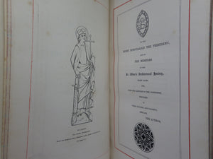 MONUMENTAL BRASSES AND SLABS BY CHARLES BOUTELL 1847 FINE LEATHER BINDING