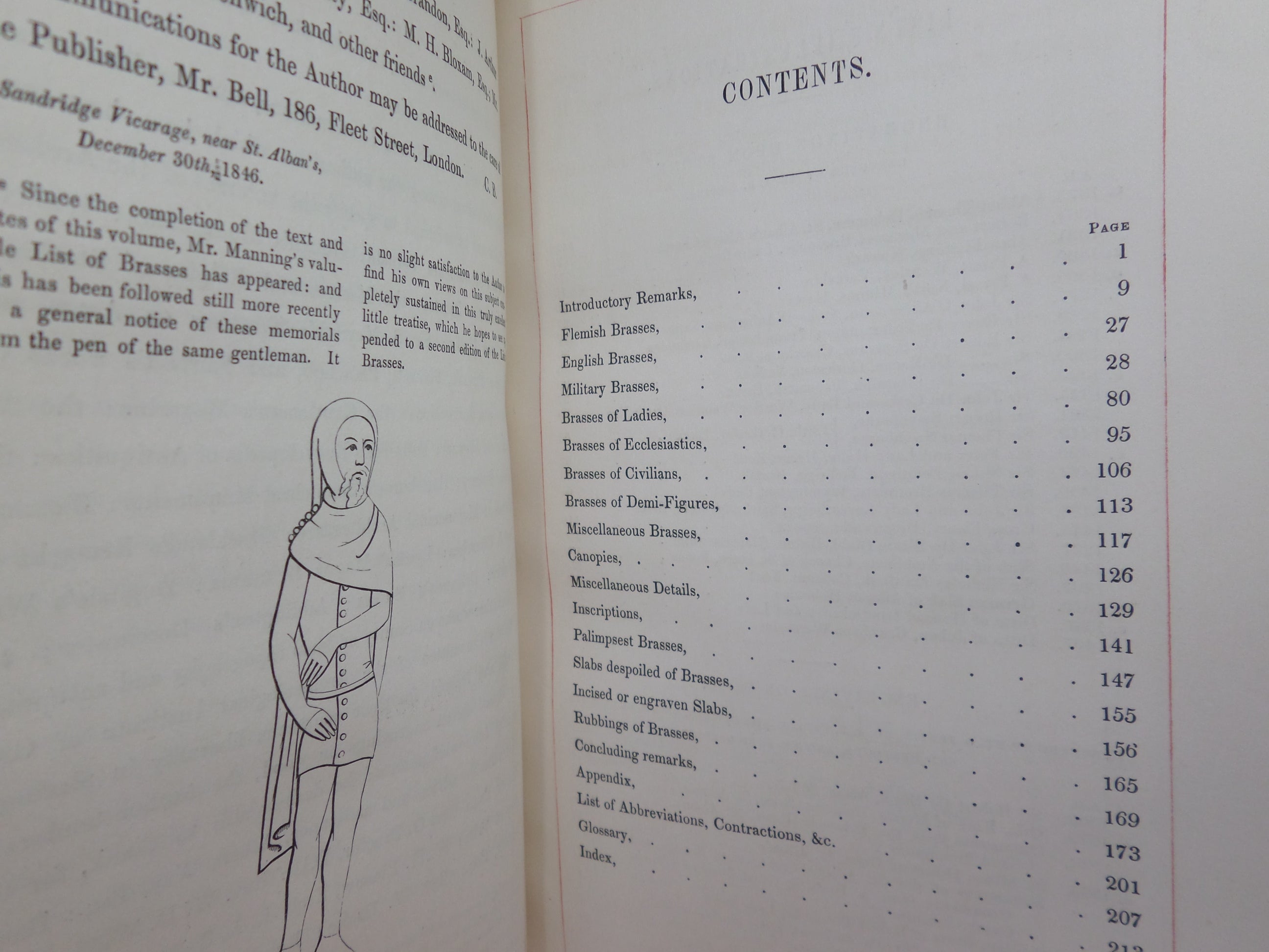 MONUMENTAL BRASSES AND SLABS BY CHARLES BOUTELL 1847 FINE LEATHER BINDING