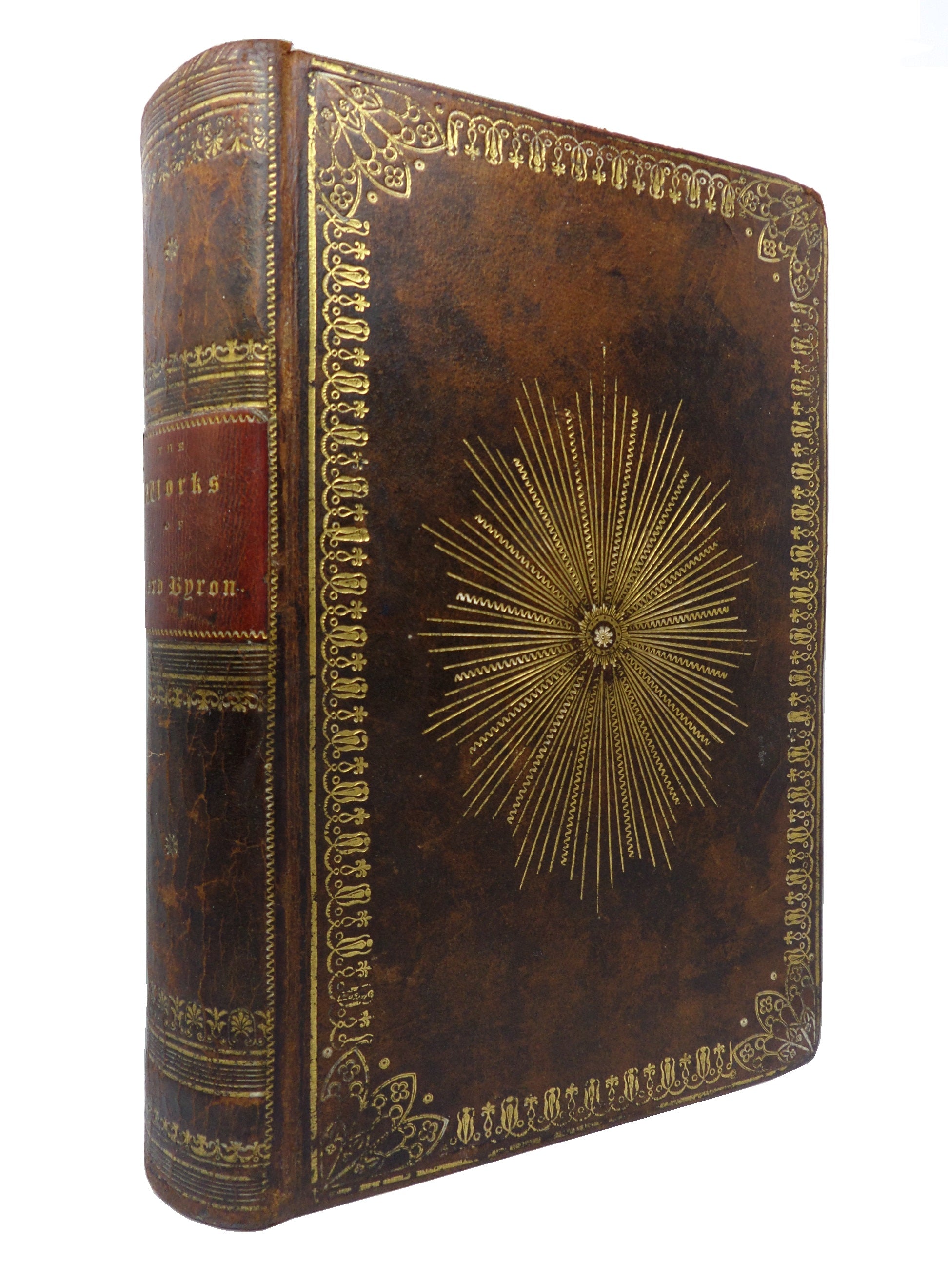 THE WORKS OF LORD BYRON 1826 FINE LEATHER BINDING