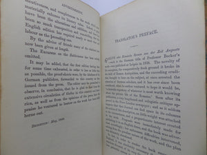 GALLUS OR ROMAN SCENES OF THE TIME OF AUGUSTUS 1873 W.A. BECKER FOURTH EDITION