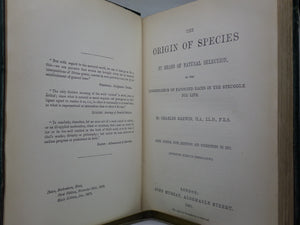 THE ORIGIN OF SPECIES BY CHARLES DARWIN 1885 SIXTH EDITION