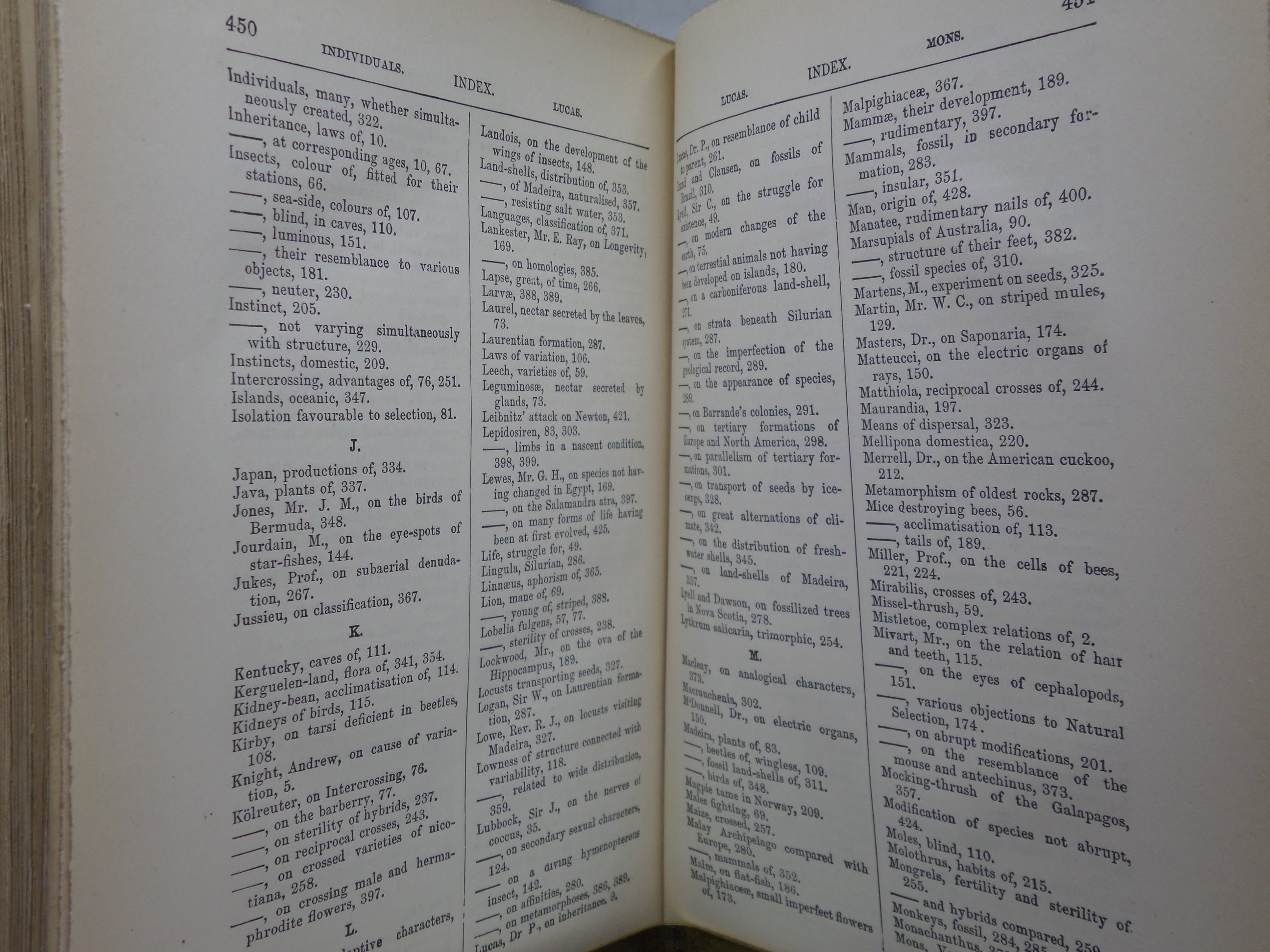 THE ORIGIN OF SPECIES BY CHARLES DARWIN 1885 SIXTH EDITION