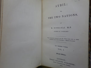 SYBIL; OR, THE TWO NATIONS BY BENJAMIN DISRAELI 1845 SECOND EDITION