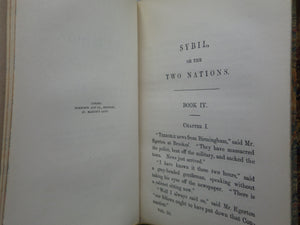 SYBIL; OR, THE TWO NATIONS BY BENJAMIN DISRAELI 1845 SECOND EDITION