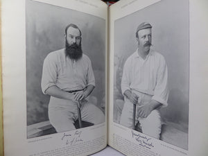 FAMOUS CRICKETERS AND CRICKET GROUNDS 1895 EDITED BY C.W. ALCOCK, LEATHER BOUND