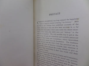 ANNALS OF CHRIST'S HOSPITAL BY E.H. PEARCE 1908 FINE LEATHER BINDING