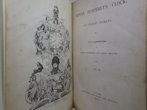 MASTER HUMPHREY'S CLOCK BY CHARLES DICKENS 1840-41 FIRST EDITION LEATHER BOUND