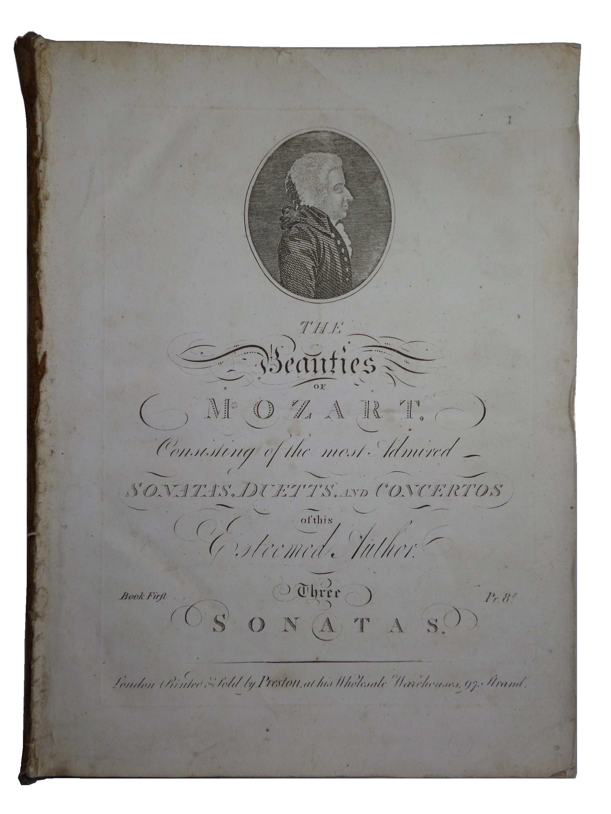 BEAUTIES OF MOZART CONSISTING OF THE MOST ADMIRED SONATAS, DUETTS & CONCERTOS BOOKS ONE TO SIX, CIRCA 1780-1810, RARE SHEET MUSIC