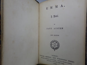 EMMA BY JANE AUSTEN 1869 LEATHER BOUND BY HALE & ROWORTH