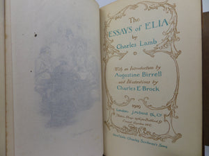 THE ESSAYS OF ELIA & THE LAST ESSAYS OF ELIA 1906-09 CHARLES LAMB, FINE BINDINGS