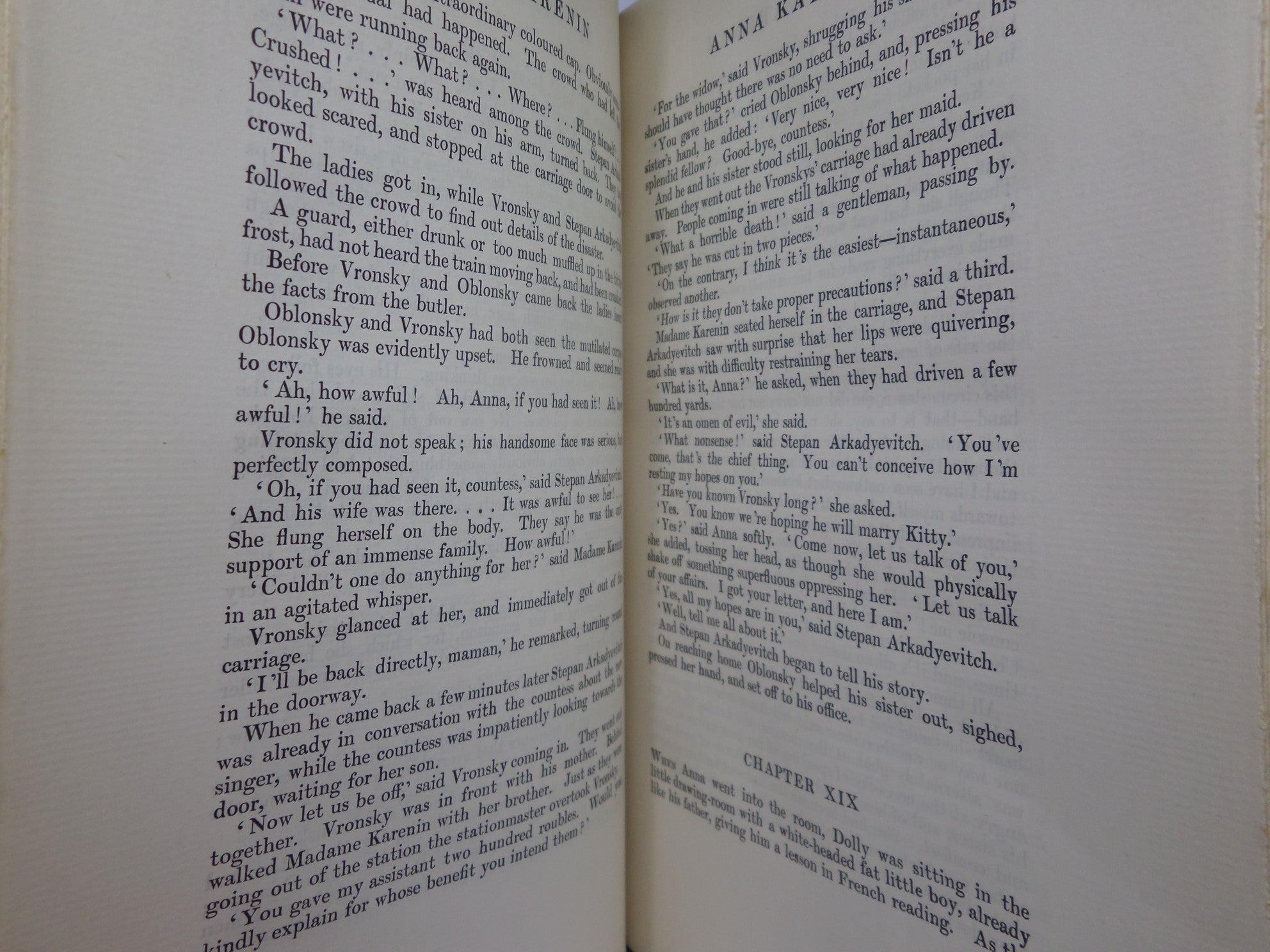 ANNA KARENINA BY LEO TOLSTOY 1901 FINELY BOUND IN TWO VOLUMES BY BAYNTUN RIVIERE