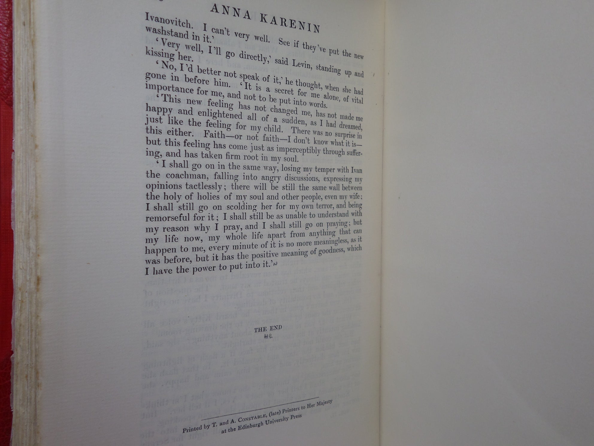 ANNA KARENINA BY LEO TOLSTOY 1901 FINELY BOUND IN TWO VOLUMES BY BAYNTUN RIVIERE