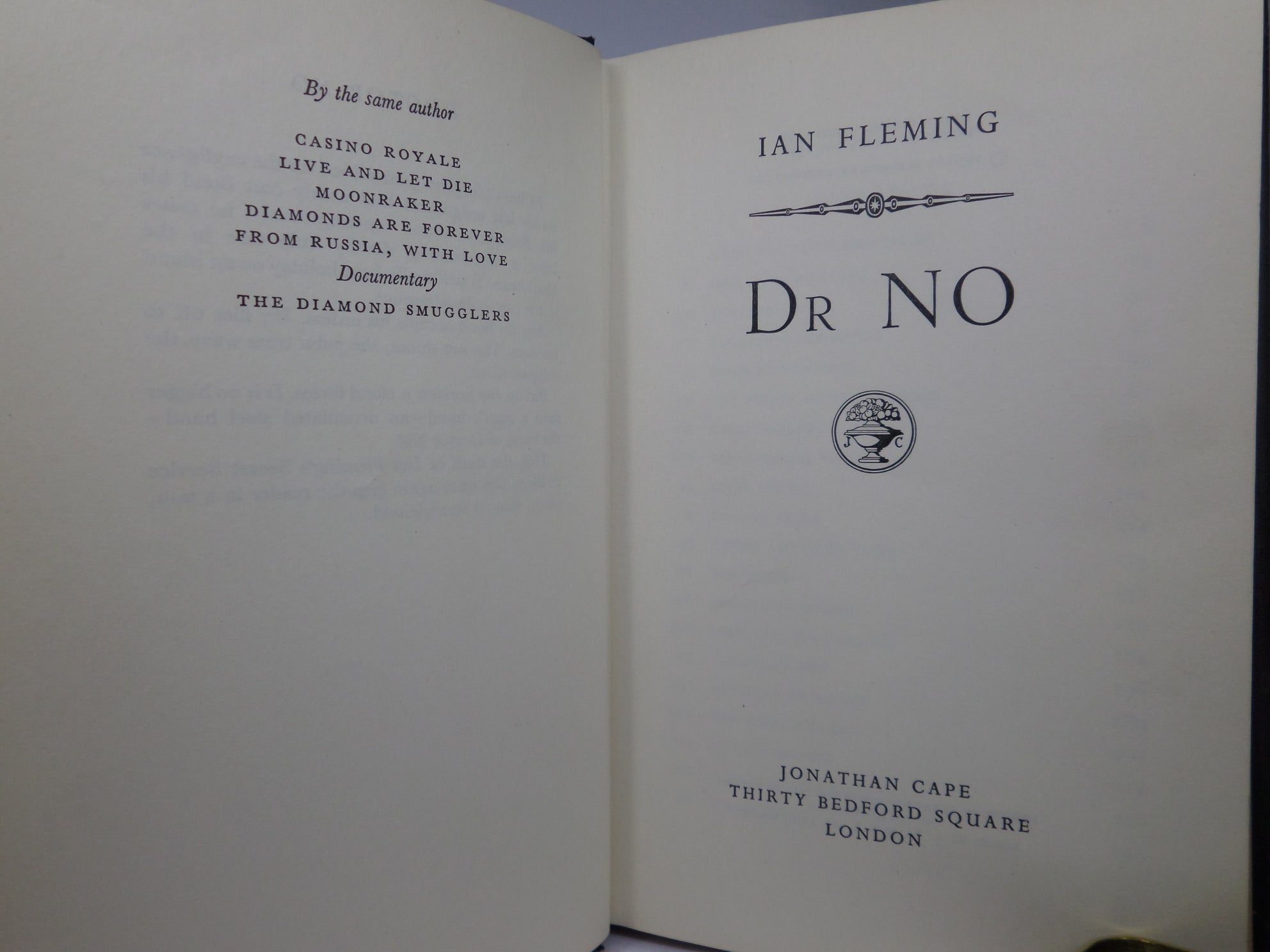 DR. NO BY IAN FLEMING 1958 SECOND IMPRESSION WITH DUST JACKET