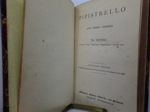 PIPISTRELLO AND OTHER STORIES BY OUIDA 1880 FIRST EDITION LEATHER BOUND