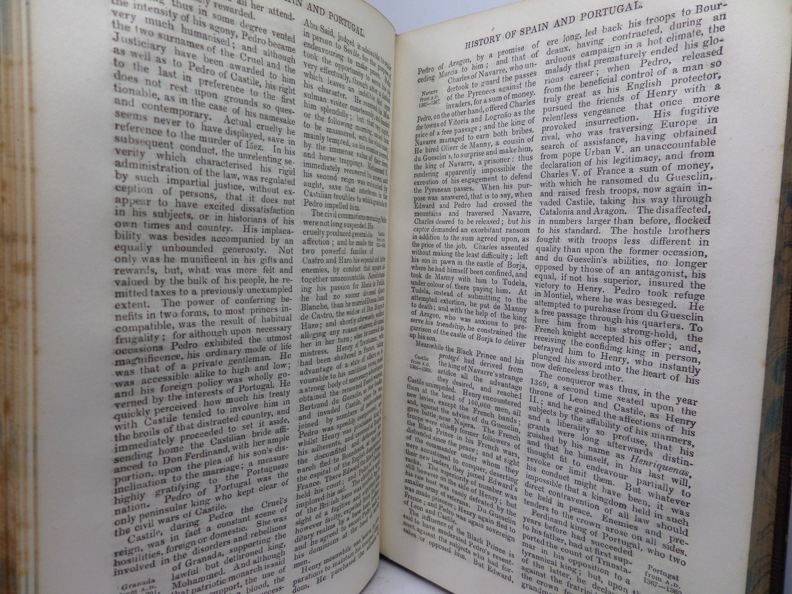 THE HISTORY OF SPAIN AND PORTUGAL FROM THE EARLIEST RECORDS TO THE PEACE OF 1814 EDITED BY M.M. BUCK 1832 FINE BINDING