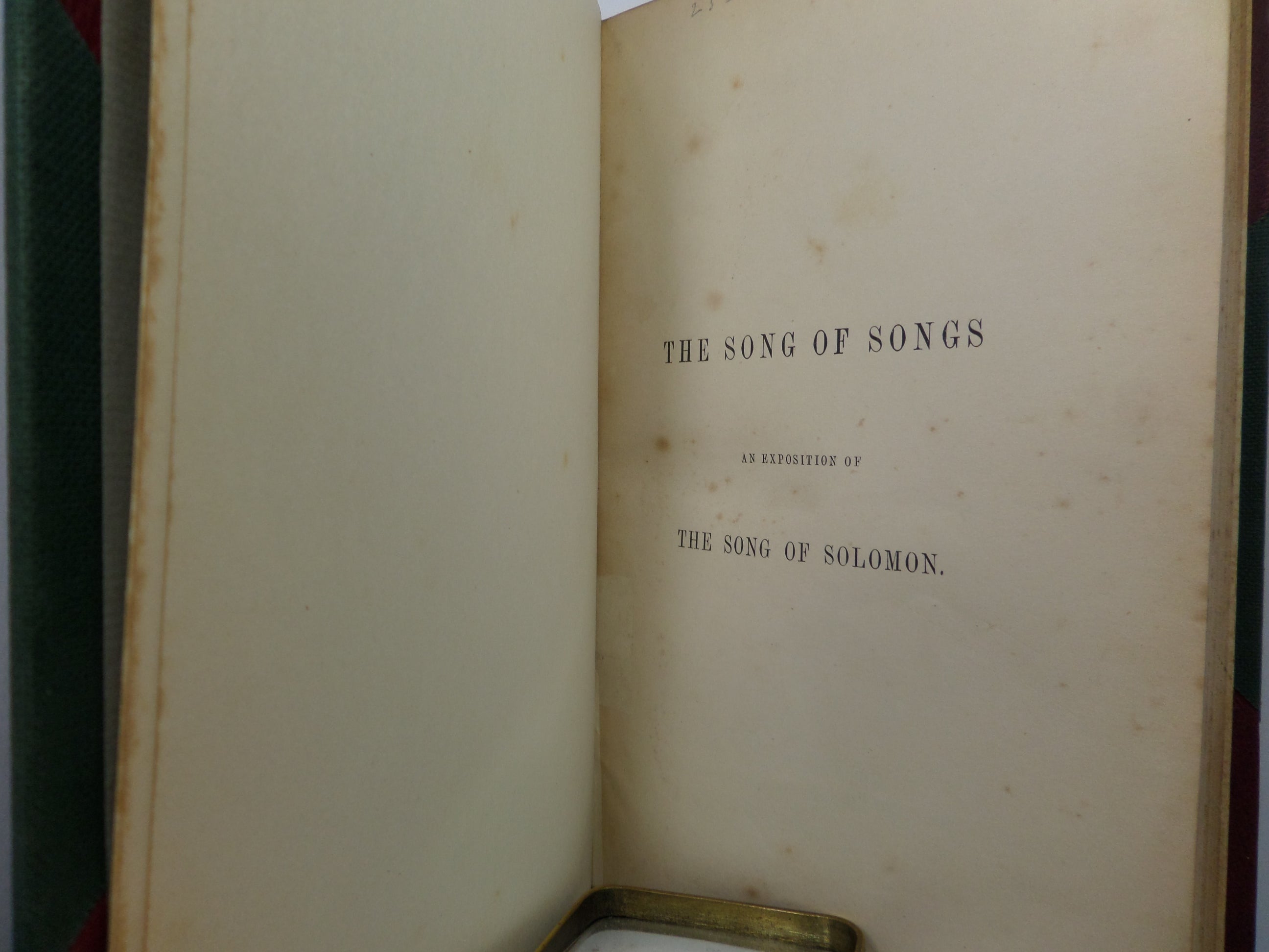 THE SONG OF SONGS AN EXPOSITION OF THE SONG OF SOLOMON BY A. MOODY STUART 1860