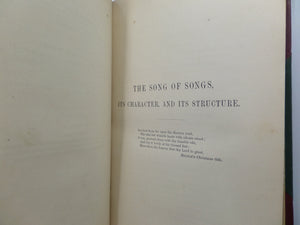 THE SONG OF SONGS AN EXPOSITION OF THE SONG OF SOLOMON BY A. MOODY STUART 1860