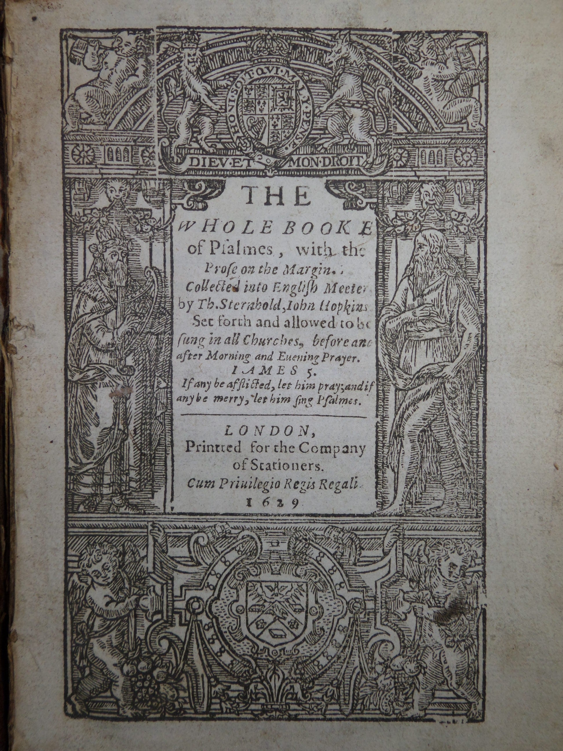 THE WHOLE BOOKE OF PSALMES 1629 FINE LEATHER BINDING - [BOOK OF PSALMS - ENGLISH]