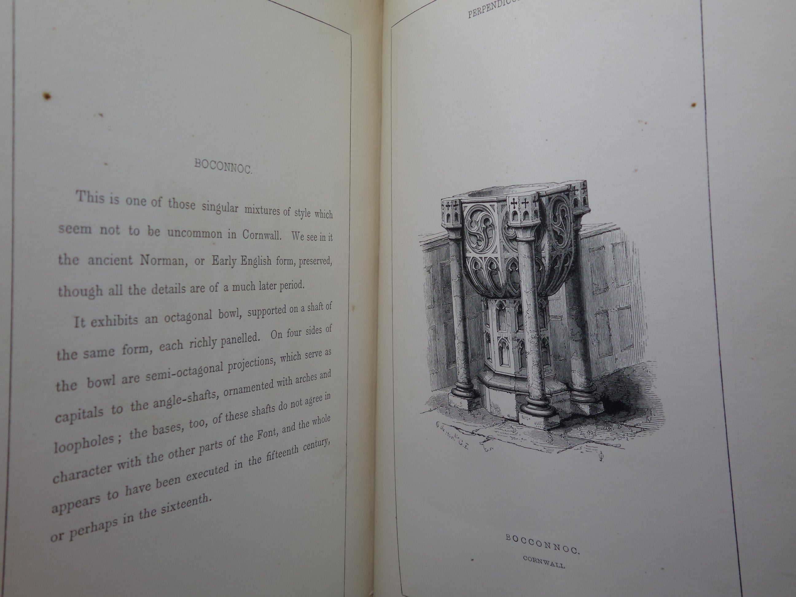 ILLUSTRATIONS OF BAPTISMAL FONTS BY THOMAS COMBE 1844 FIRST EDITION FINE BINDING