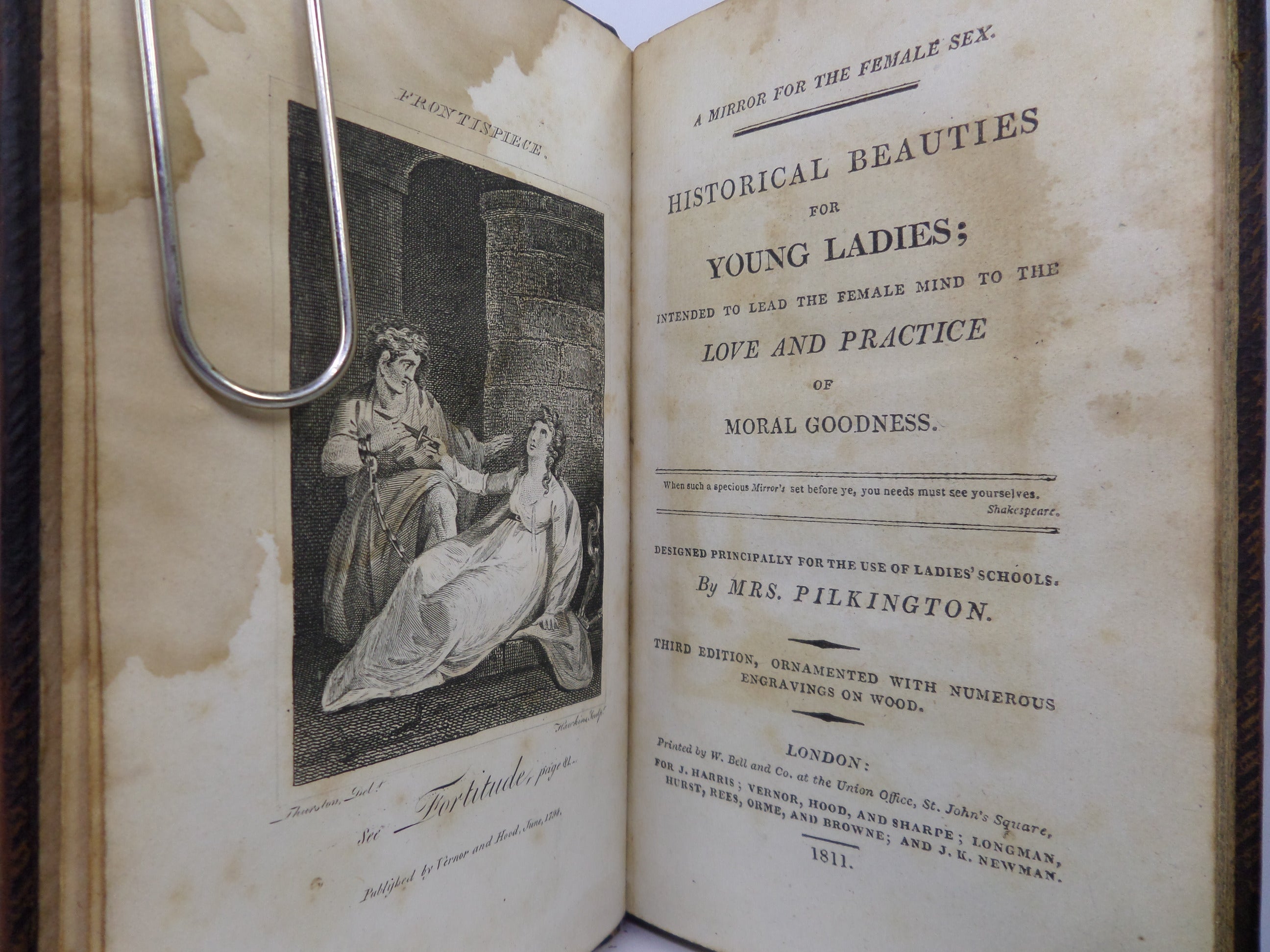 HISTORICAL BEAUTIES FOR YOUND LADIES BY MARY PILKINGTON 1811 FINE BINDING