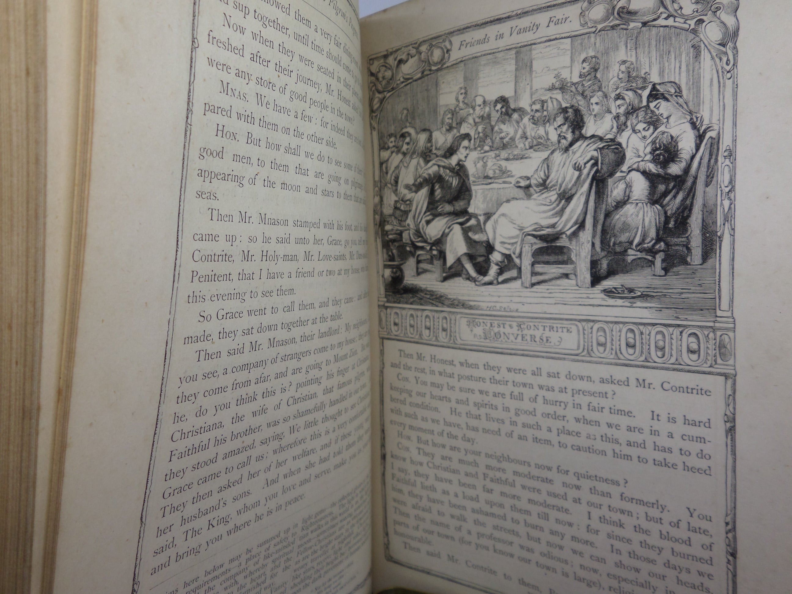 THE PILGRIM'S PROGRESS & THE HOLY WAR BY JOHN BUNYAN CA. 1860 FINE BINDING