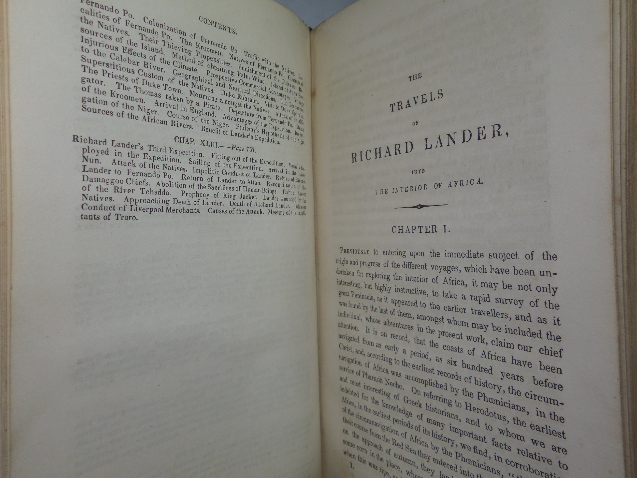 THE TRAVELS OF RICHARD & JOHN LANDER INTO THE INTERIOR OF AFRICA BY ROBERT HUISH 1836 FIRST EDITION