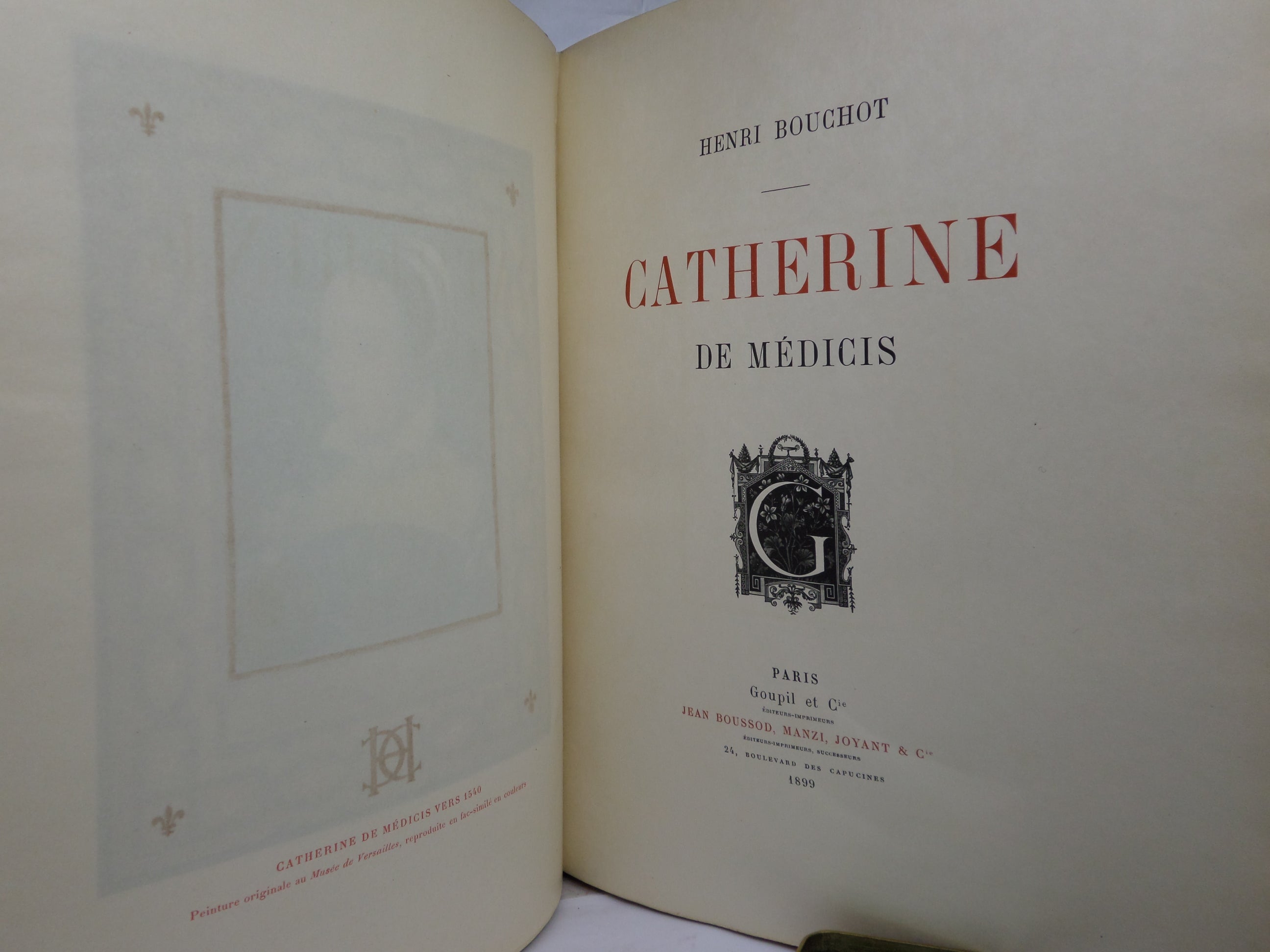 CATHERINE DE MEDICIS BY HENRI BOUCHOT 1899 DELUXE FINE BINDING