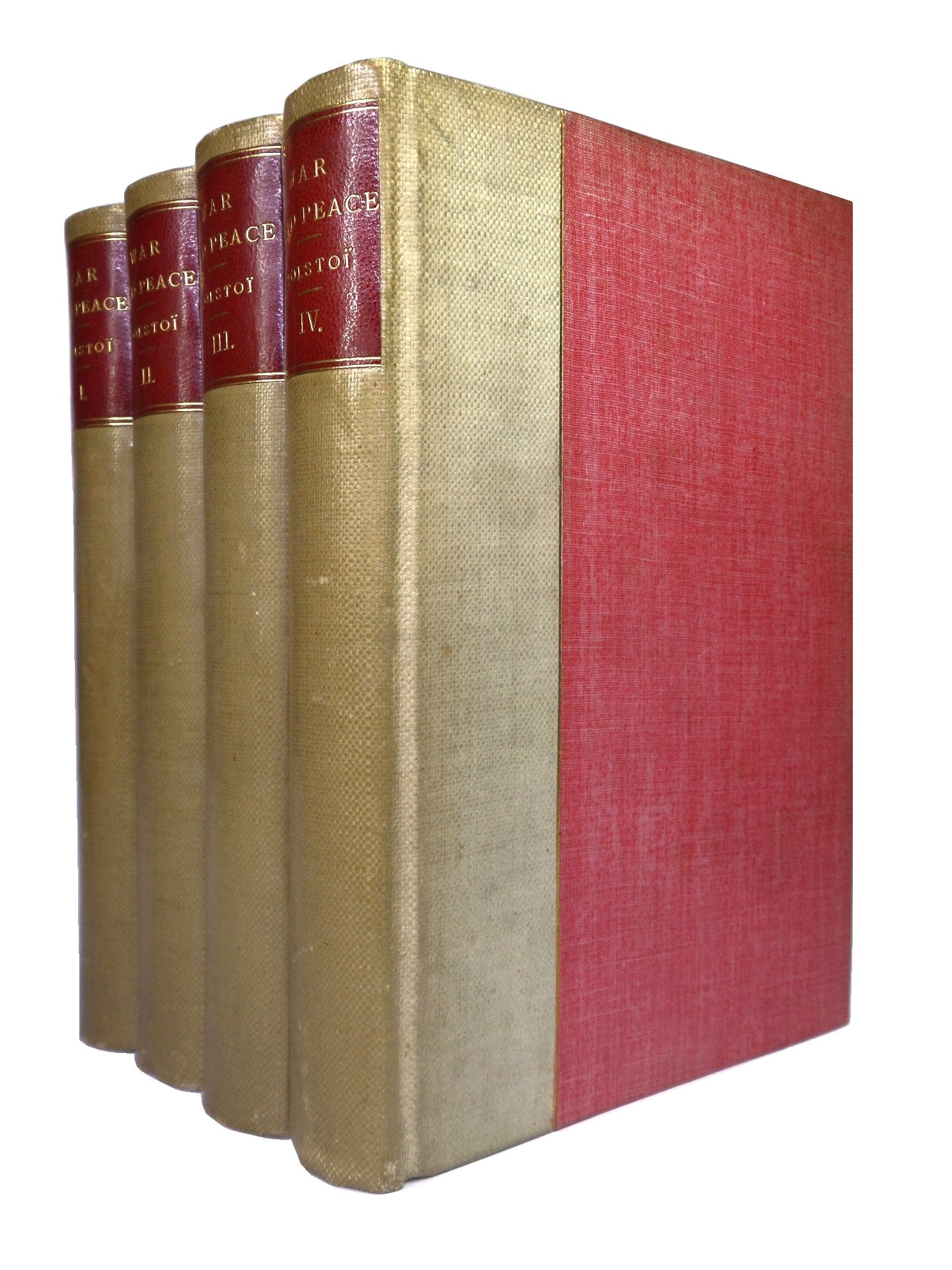WAR AND PEACE BY LEO TOLSTOY 1889 FIRST UK EDITION, IN FOUR VOLUMES