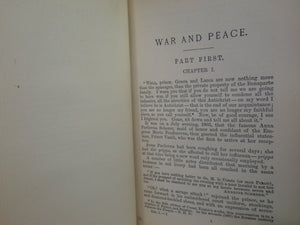 WAR AND PEACE BY LEO TOLSTOY 1889 FIRST UK EDITION, IN FOUR VOLUMES