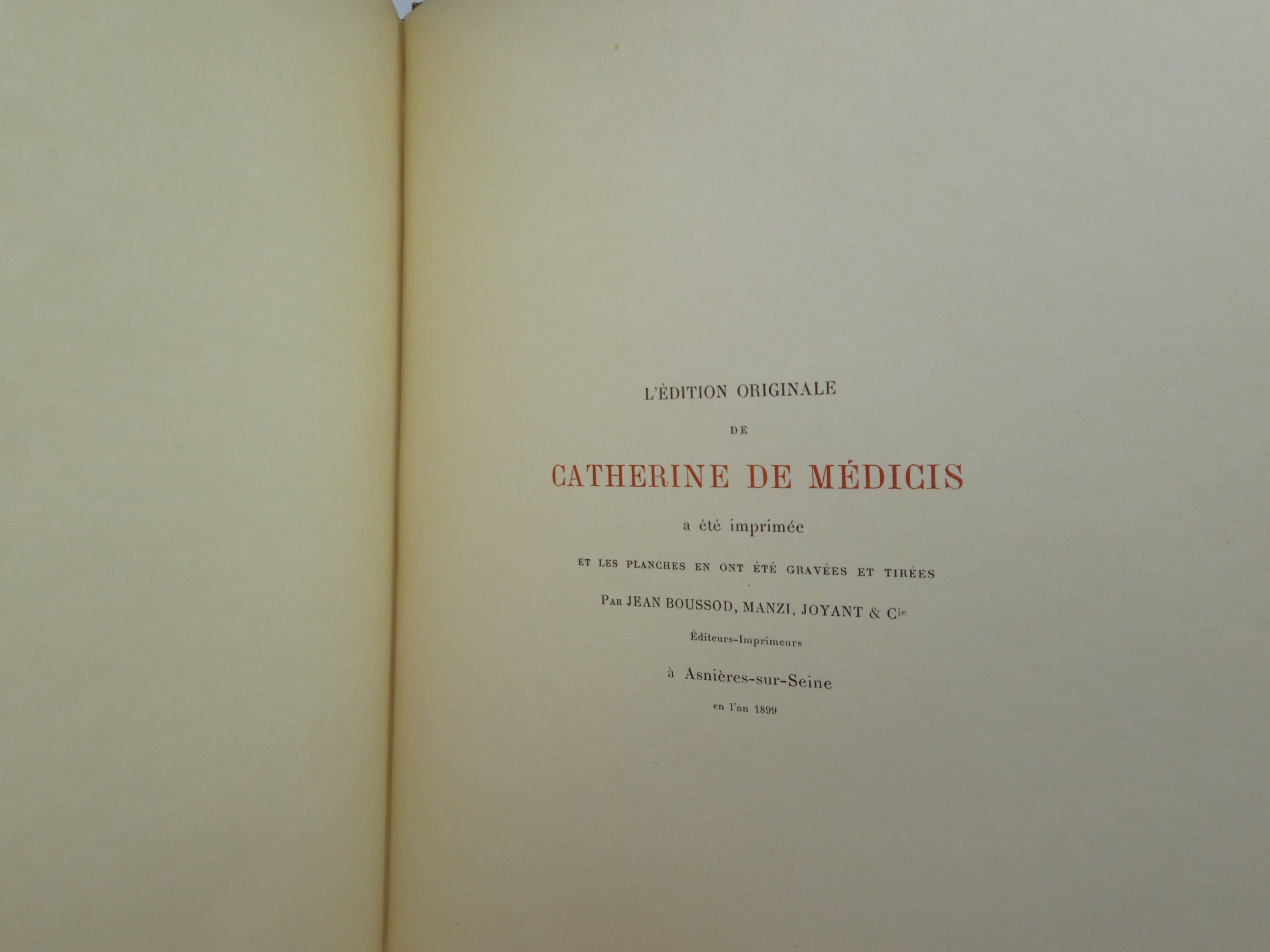 CATHERINE DE MEDICIS BY HENRI BOUCHOT 1899 DELUXE FINE BINDING