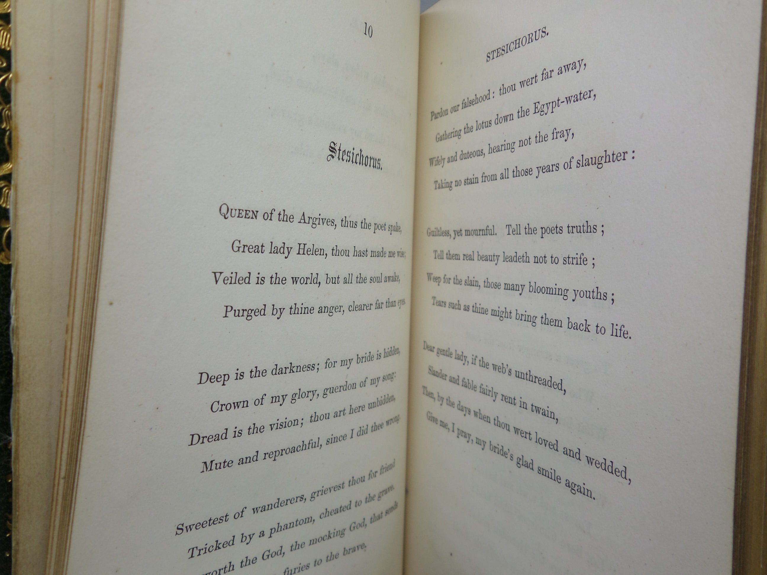 ROGER DE COVERLY FINE BINDING - IONICA I & II BY WILLIAM JOHNSON CORY 1858-1877