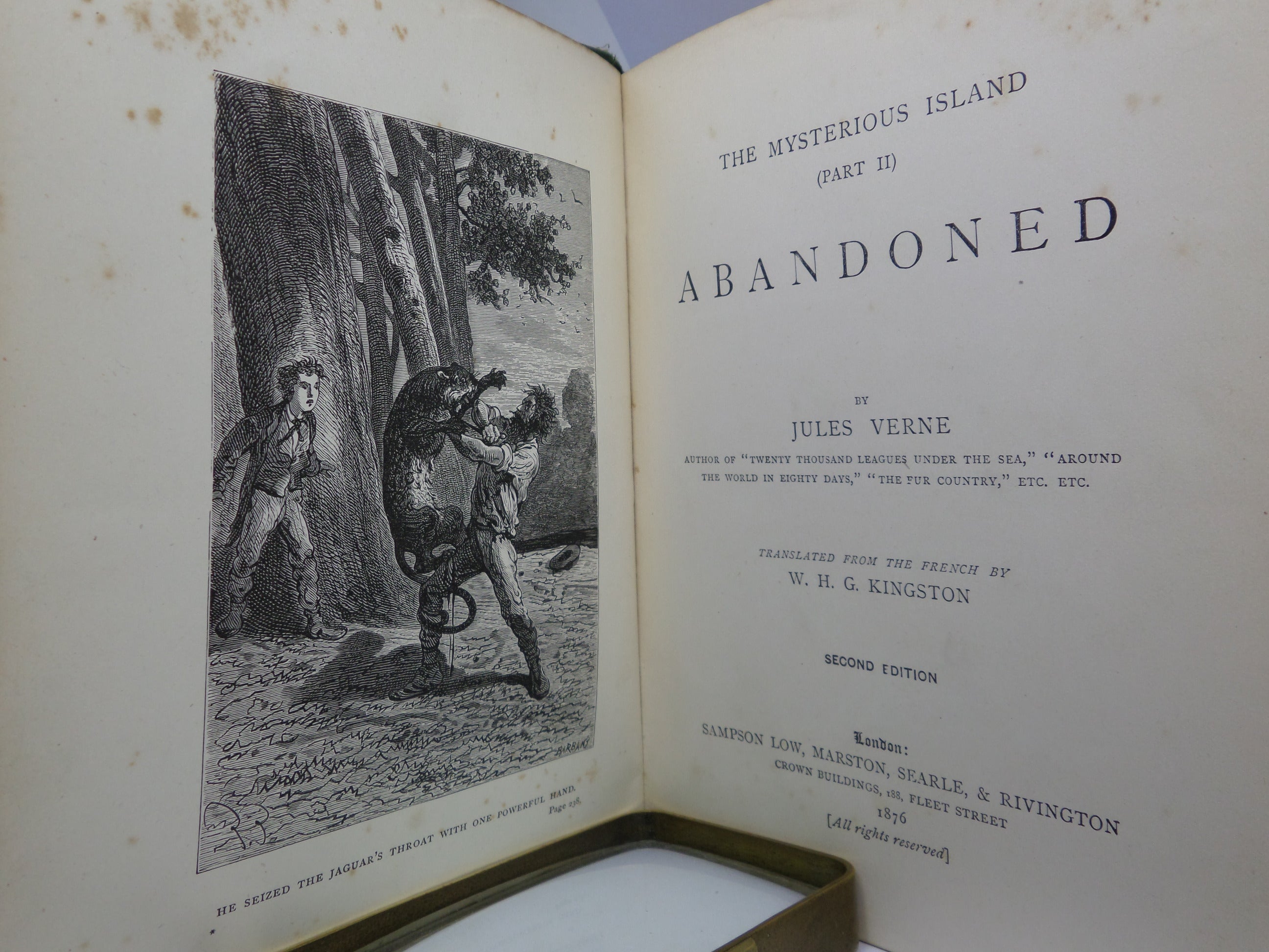 [THE MYSTERIOUS ISLAND PART II] ABANDONED BY JULES VERNE 1876 SECOND EDITION