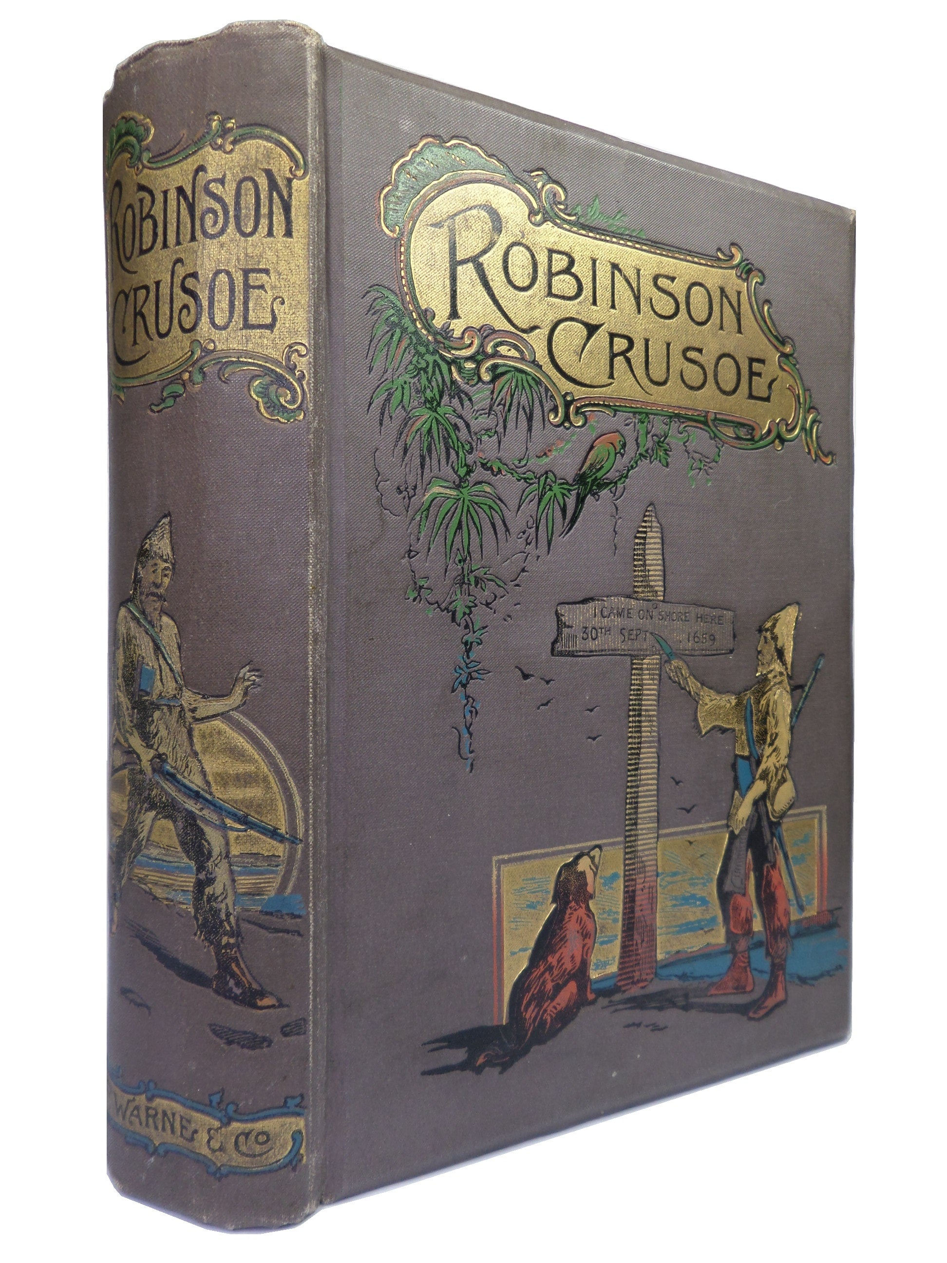 ROBINSON CRUSOE BY DANIEL DEFOE CA.1880 ILLUSTRATIONS BY ERNEST GRISET