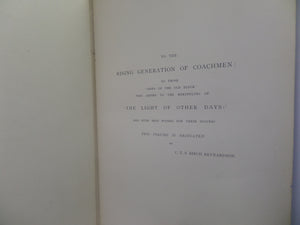 DOWN THE ROAD OR REMINISCENCES OF A GENTLEMAN COACHMAN 1875 REYNARDSON 1ST ED.