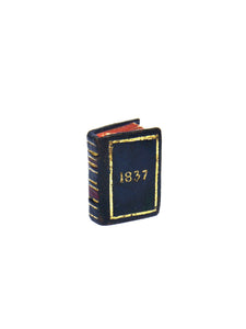 MINIATURE BOOK - THE ENGLISH BIJOU ALMANAC FOR 1837 - FINE LEATHER BINDING