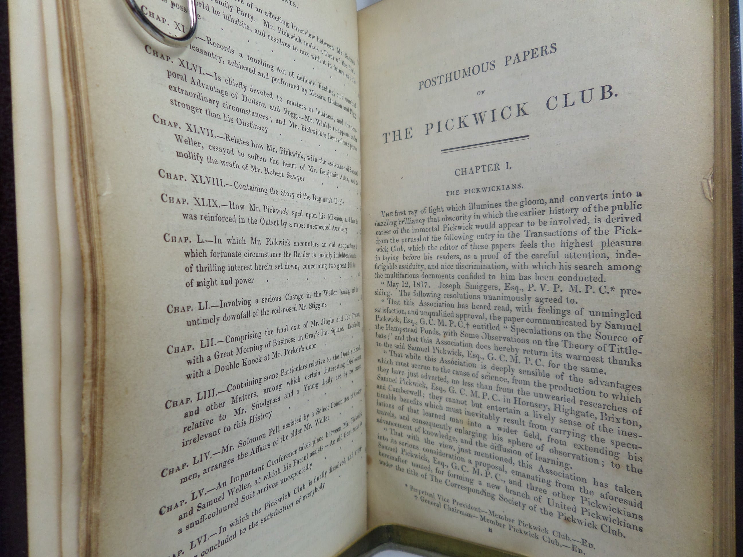 THE POSTHUMOUS PAPERS OF THE PICKWICK CLUB BY CHARLES DICKENS 1837 FIRST EDITION