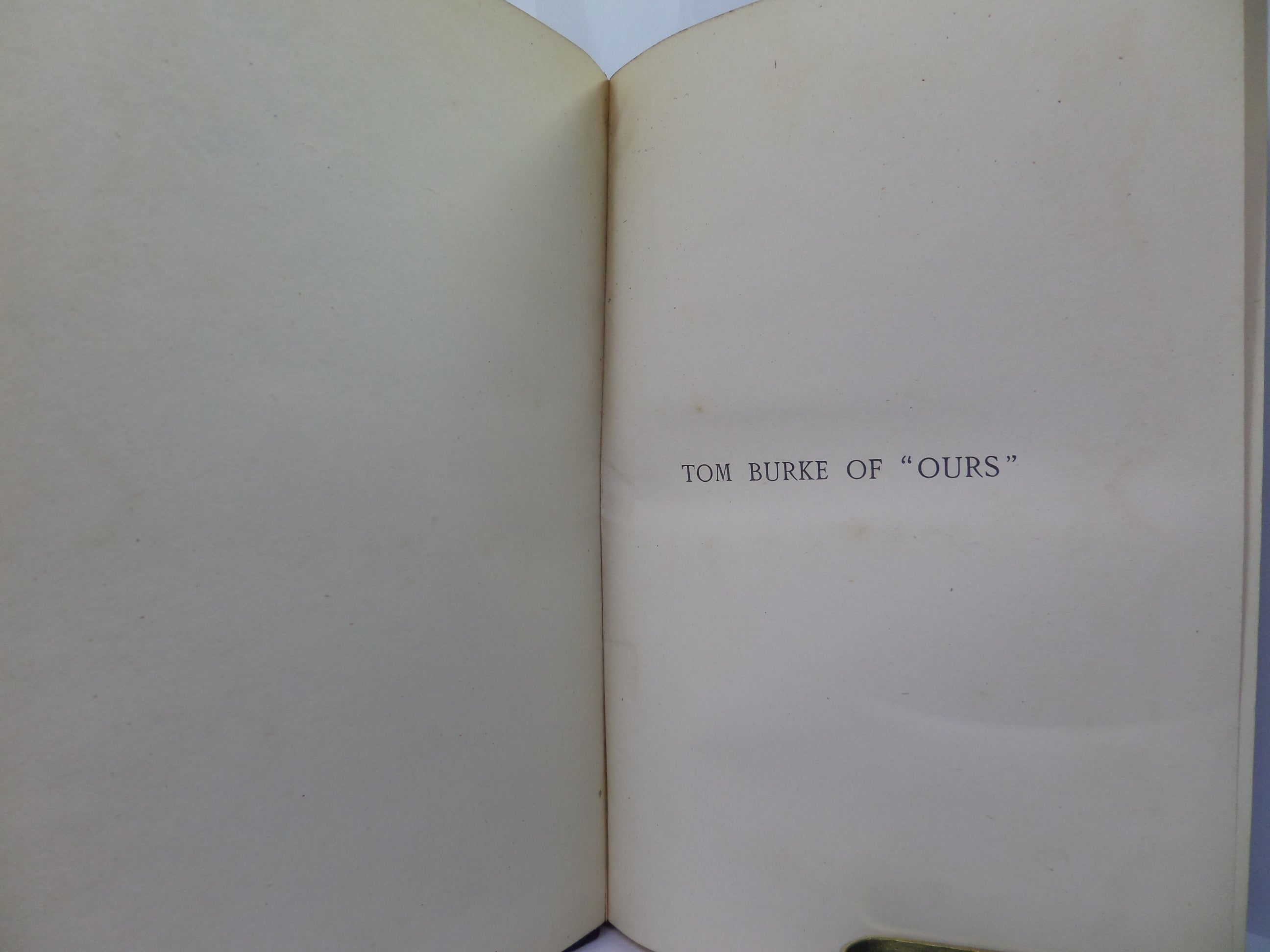 TOM BURKE OF "OURS" BY CHARLES LEVER 1900 DELUXE LEATHER BINDING TALWIN MORRIS