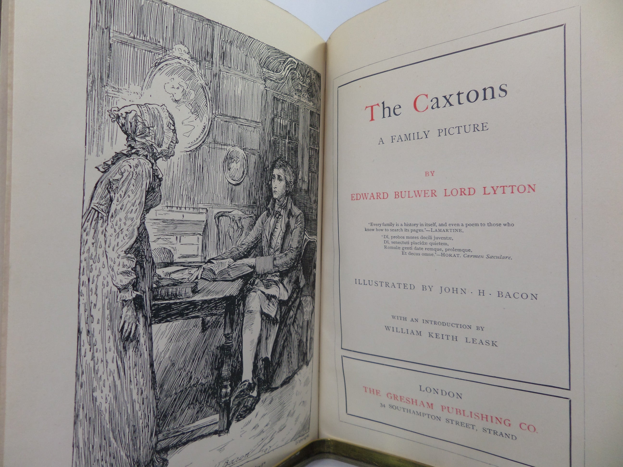 THE CAXTONS BY EDWARD BULWER LORD LYTTON 1900 DELUXE BINDING TALWIN MORRIS