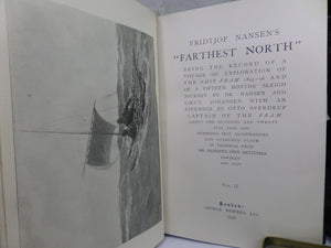 FARTHEST NORTH BY FRIDTJOF NANSEN 1898 LEATHER BOUND